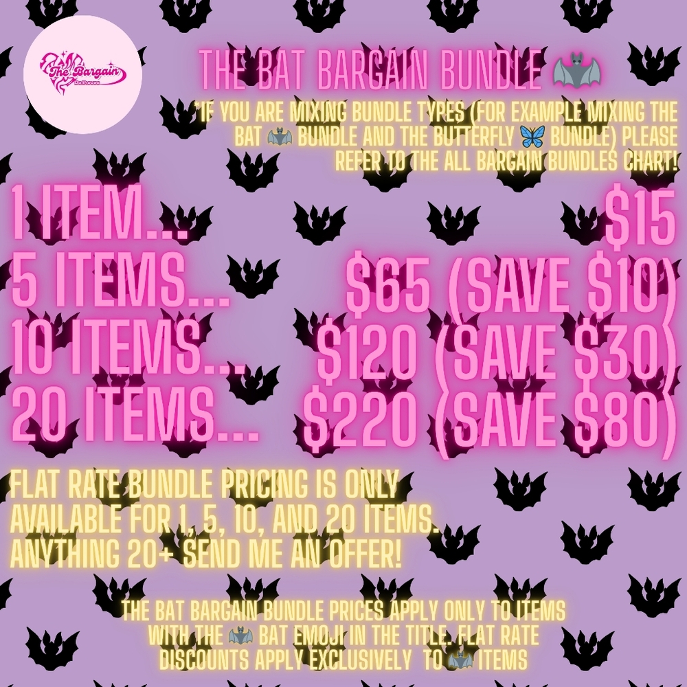 🦇The Bat Bargain Bundle Chart 🦇